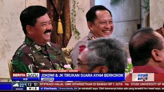 Momen Lucu Jokowi dan JK Tirukan Suara Ayam Berkokok