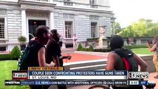 Guns taken from St Louis couple seen confronting protesters