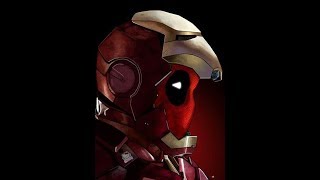 Iron man voiced by Deadpool