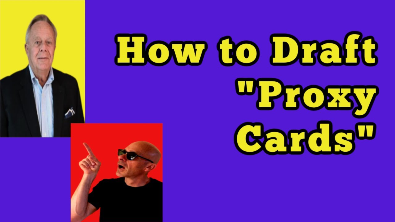 How to Draft “Proxy Cards” - YouTube