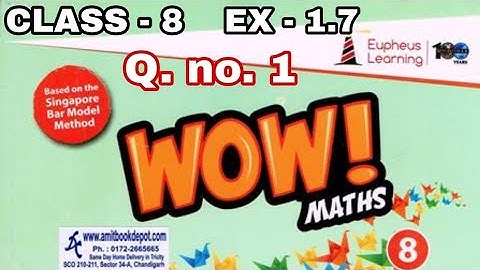 Class 8 Ex 1.7 Q No.1 #Wow Maths Book Solution Ex 1 Rational Numbers Cbse/Icse Vishu Tutorial