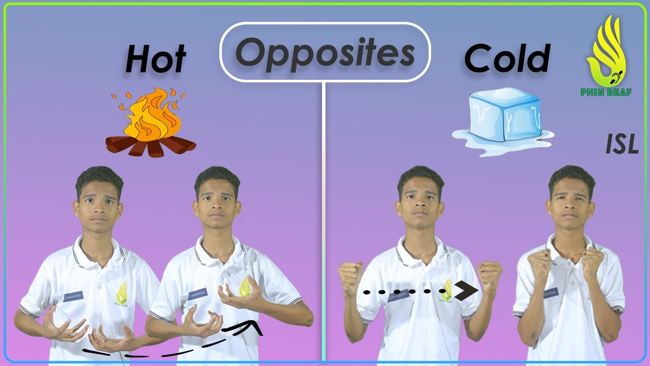 Opposite Word Hot and Cold in Indian Sign Language | ISL By PHIN Deaf ...