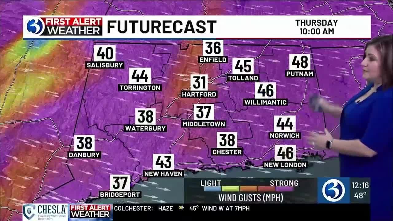 Technical Discussion: First Alert Weather Day for strong wind gusts ...