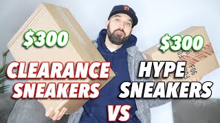 CLEARANCE SNEAKERS VS HYPED SNEAKERS!