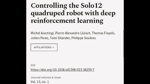 Controlling the Solo12 quadruped robot with deep reinforcement learning | RTCL.TV