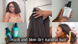 NATURAL HAIR ROUTINE | Wash & Blow Dry Routine For Type 4 Hair | Kensthetic @Kensthetic
