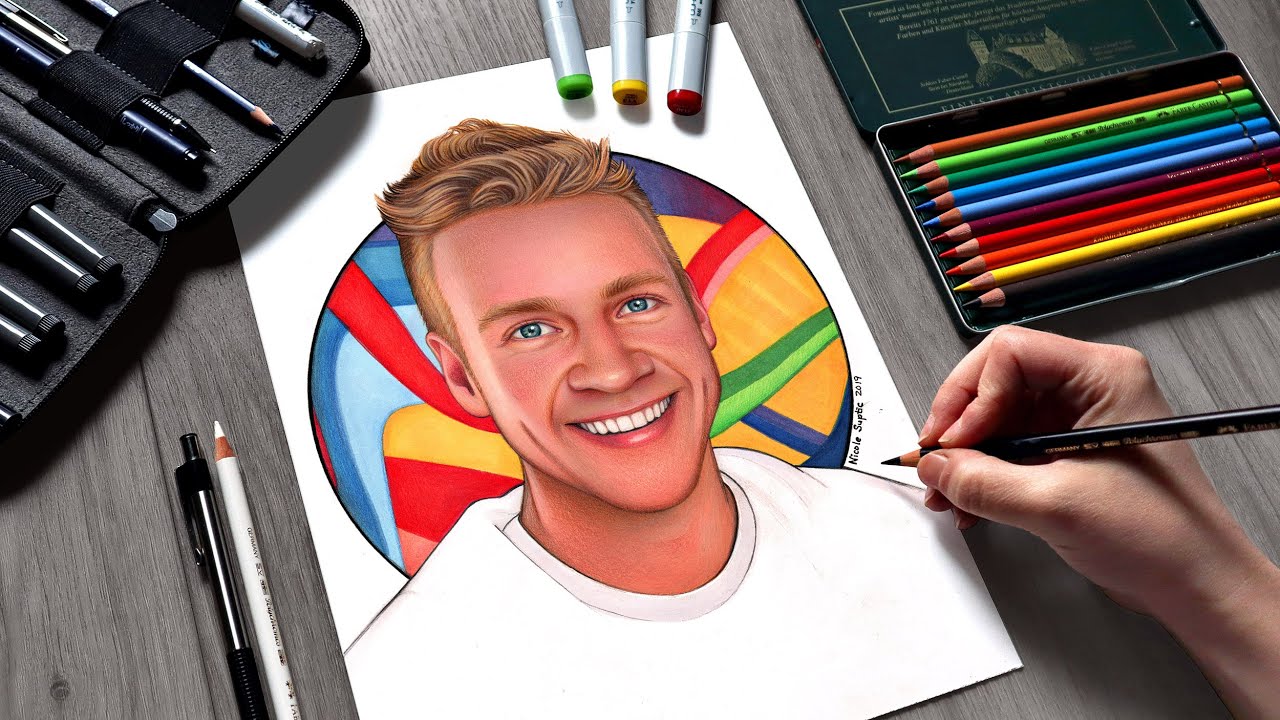 Drawing JAZZA Using His FAVORITE Art Supplies! NicArtistic Time Lapse YouTube