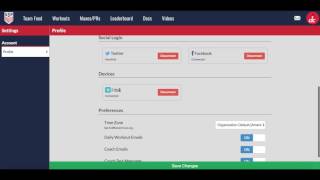 Athlete Settings