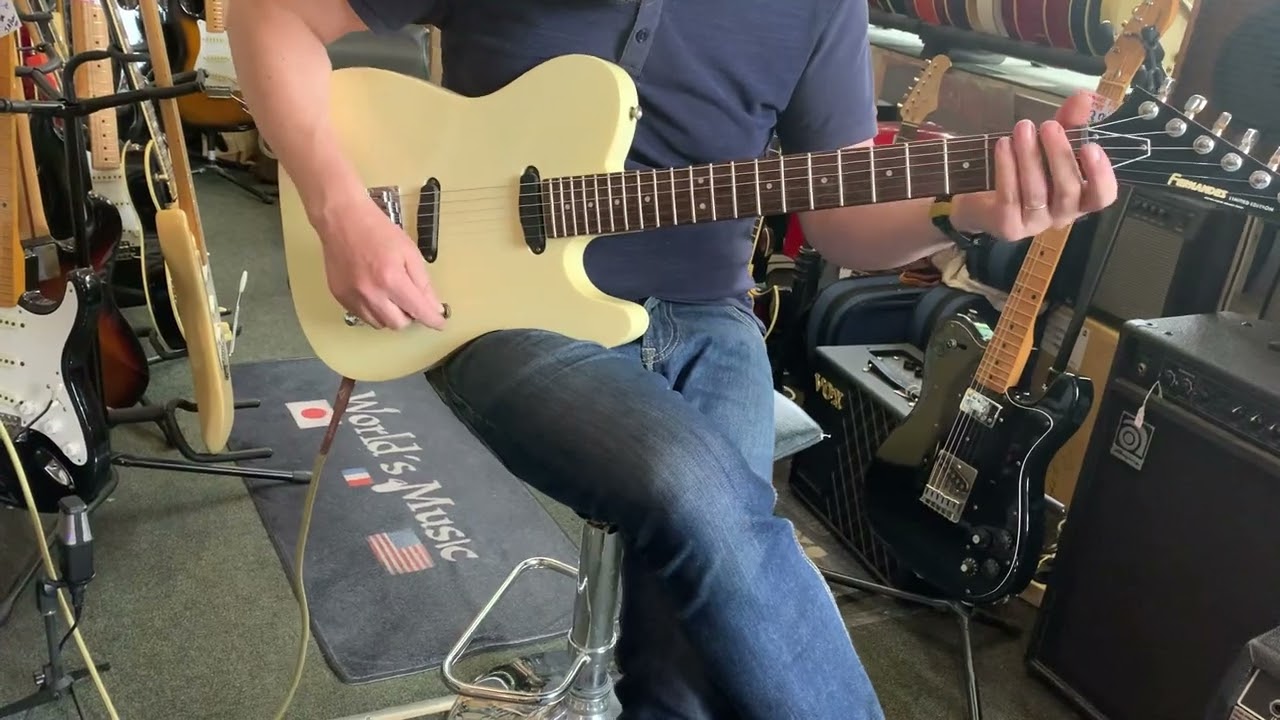 FERNANDES Telecaster Limited Edition TEJ 50 White 1989 japan - YouTube