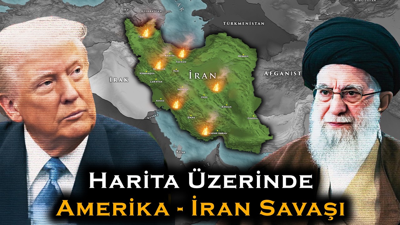 Amerika İran'ı Vurdu - Harita Üzerinde Amerika İran Savaşı