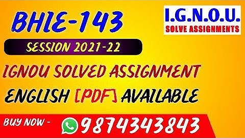 BHIE 143 Solved Assignment 2021-22 in English, BHIE-143 Solved Assignment 2022, BHIE 143 Assignment