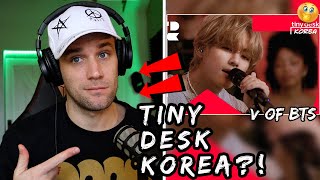 WHAT A VOICE!! | Rapper Reacts to V of BTS: Tiny Desk Korea (First Reaction)