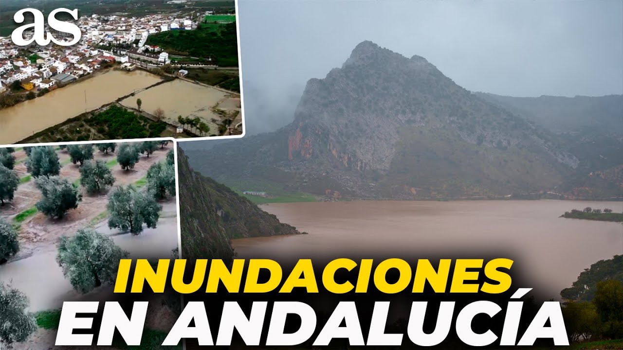 TERRIBLES INUNDACIONES en ANDALUCÍA A VISTA DE DRON: IMPACTANTES IMÁGENES DE MÁLAGA y CÁDIZ