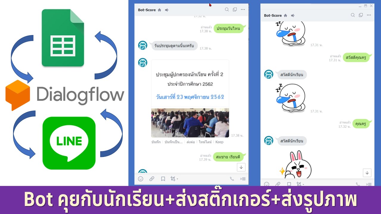 EP 6 การทำ Line BOT คุยกับนักเรียนพร้อมกับส่งสติกเกอร์และรูปภาพด้วย