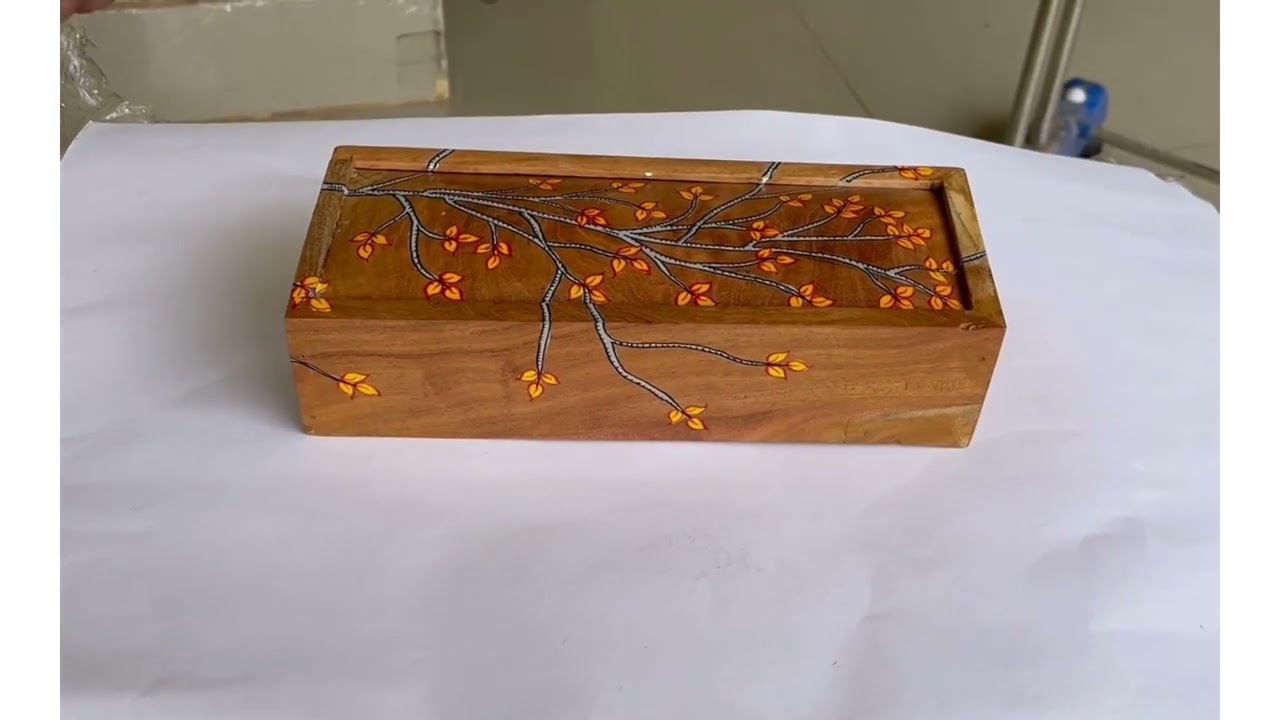 Wooden Multipurpose Box with Handpainted Pattachitra Painting