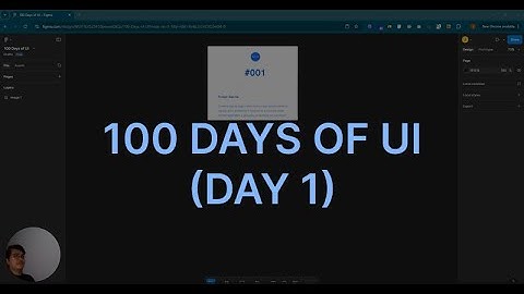 100 Days of UI Design Challenge (Day 1) | Figma | UI/UX Designer