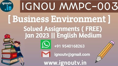 IGNOU MMPC-03 Solved Assignment Jan 2023 [FREE] || IGNOU MBA || IGNOU TV || IGNOU ||