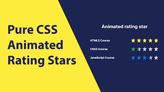 Pure CSS Animated Star Rating - How To Create Star Rating with Html and CSS  - YouTube