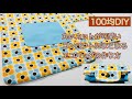 100均手ぬぐいで丸いカットが可愛いコンパクトにまとまるエコバックの作り方❤How to make a compact eco bag with a cute round cut