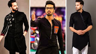 black suit design boy