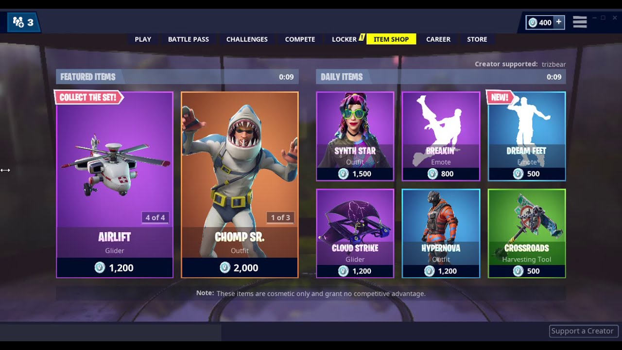 Fortnite Item Shop Shift - YouTube