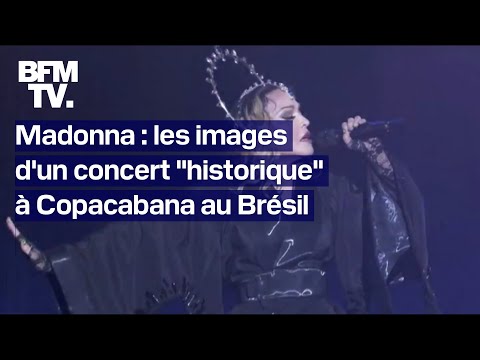 Les images du méga-concert gratuit de Madonna à Copacabana au Brésil