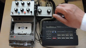 Homemade cassette tape echo & Roland MS-1