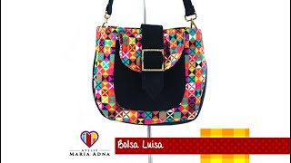 Bolsa de tecido Luísa - Maria Adna Ateliê - Aulas e cursos de bolsas de tecido