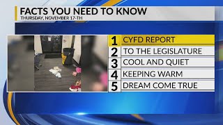 KRQE Newsfeed: CYFD Report, Rent control to Legislature, Cool and quiet day, Winter housing efforts,