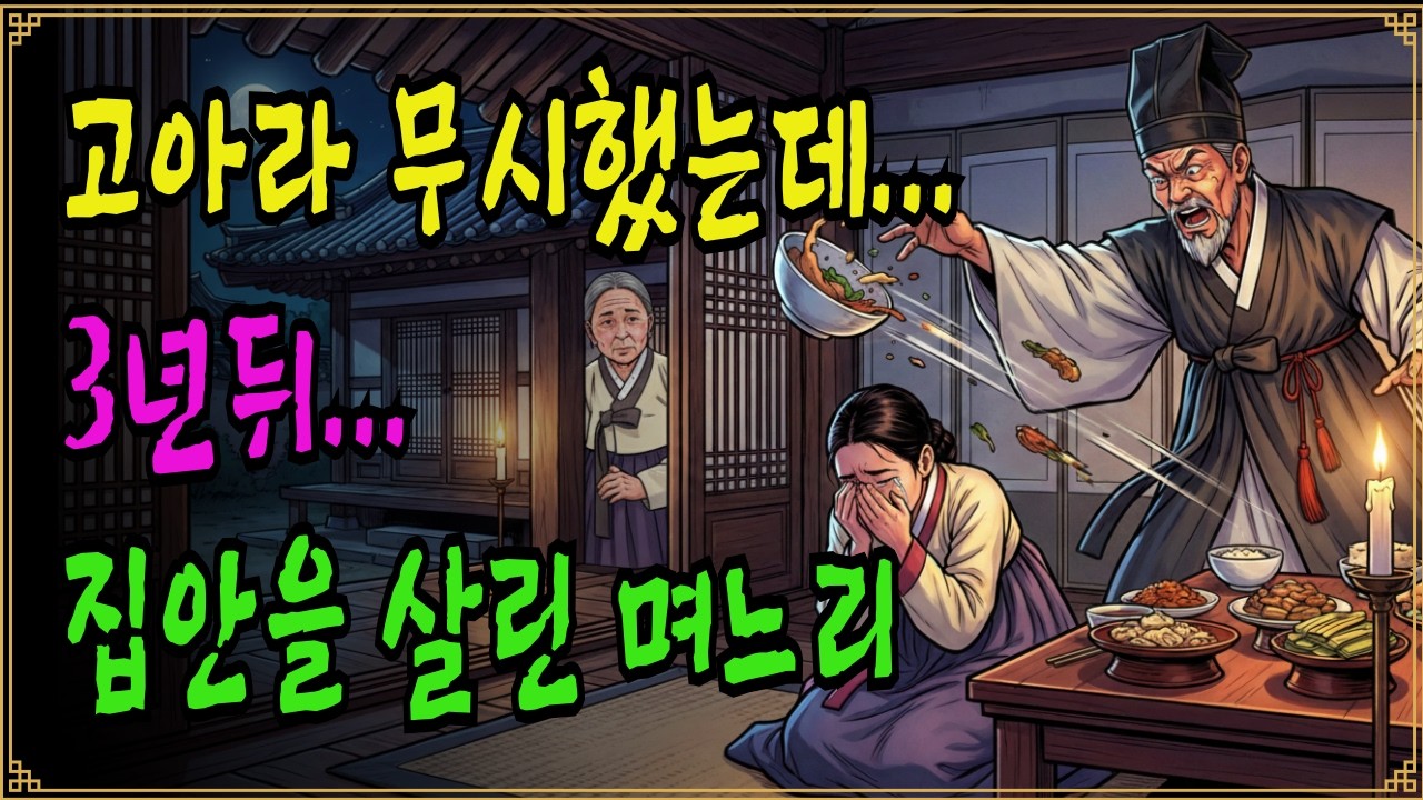 고아 며느리를 무시하던 집안, 3년 뒤 장터를 뒤집은 국밥 한 그릇|조선야담|옛날이야기|전설|야담|민담|