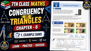 7th class |Maths |8.Congruency of Triangles chapter| Example sums|7th class 8th chapter Example sums