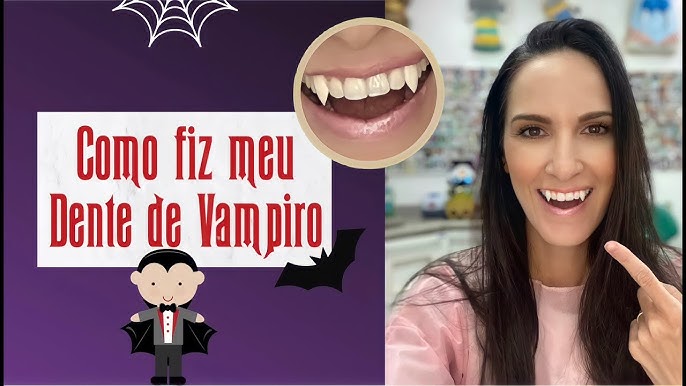 COMO FAZER PRESAS DE VAMPIRO EM CASA - TUTORIAL DE MAQUIAGEM