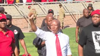 Supporters Of South Africa's Economic Freedom Fighters Gather For Party's Final Election Rally