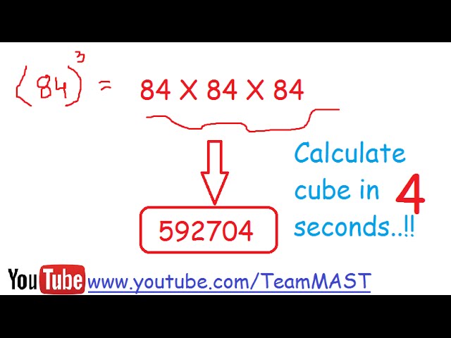 Aptitude Shortcut Trick To Find Cube Of A Number Using Vedic Maths In 4 Seconds Team Mast Youtube