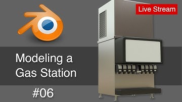 Modeling a Gas Station with Blender #06