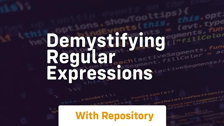 Demystifying regular expressions