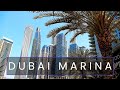 Dubai Marina Promenade Walk, Dubai Marina Boat Ride Tour - United Arab Emirates 2019