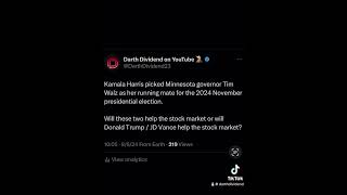 Kamala Harris / Tim Walz vs Donald Trump / JD Vance Stock Market Debate #stockmarket #stocks #money