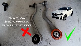 2022 BMW X3 M40i How to replace the front thrust arm with Syncro Upgrade Design Works.