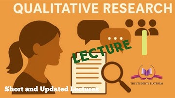 SOC609 || Lecture 1 || Qualitative Research Methods || The Student