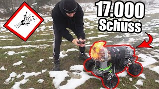 Ich verwandel mein RC AUTO in einen schießenden PANZER durch 17.000 Schuss römische Lichter!