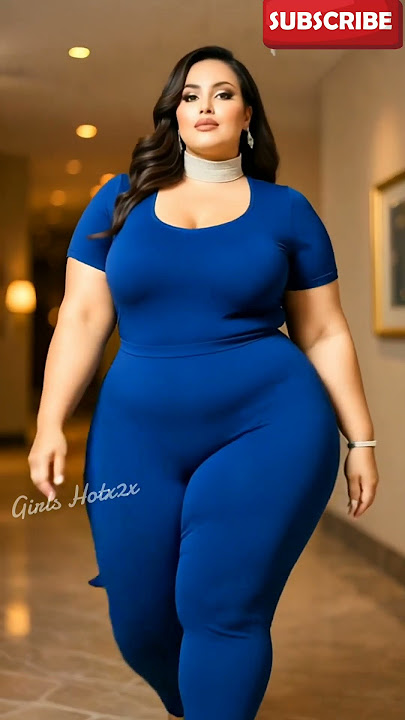 Curvy Beauty in Blue 💙👠 | Slo-Mo Elegance You Can’t Ignore! #CurvyQueen #PlusSizeFashion #shorts