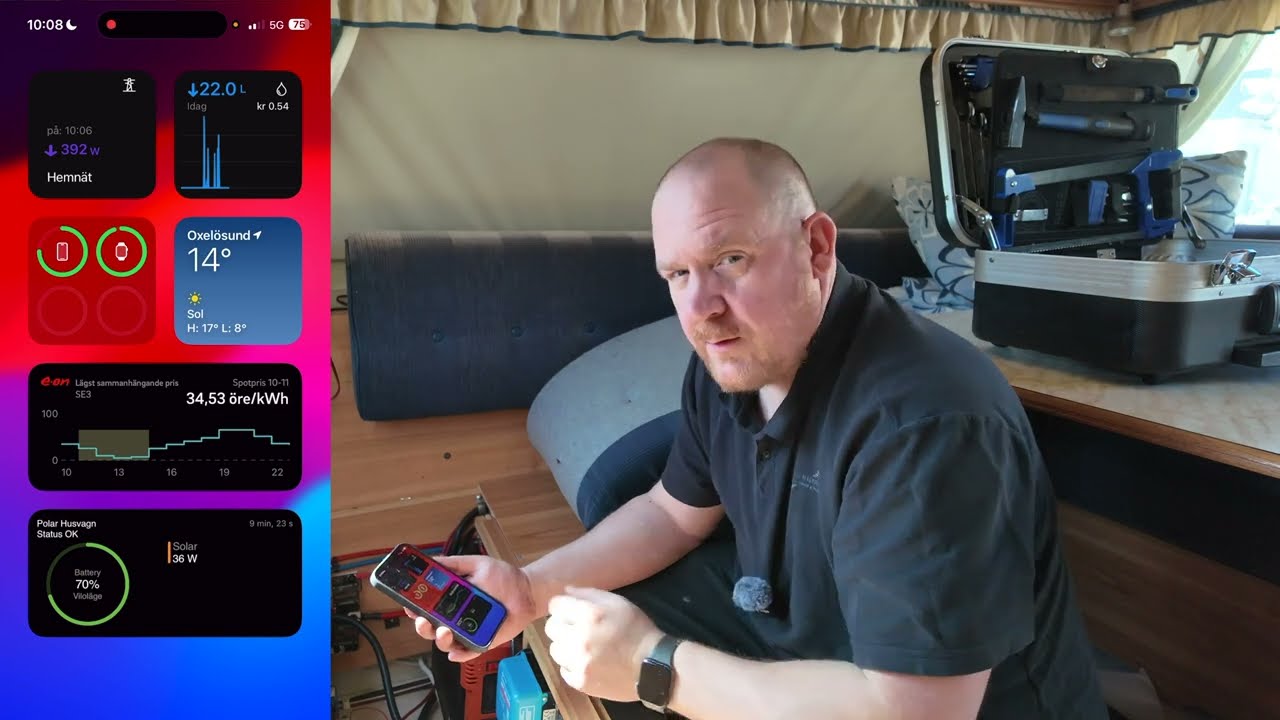 Husvagnsvlogg - Besöker husvagnen och kopplar in batteri och funktionstestar systemet