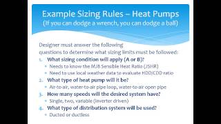 "What Code Officials Need To Know About HVAC System Design" Part 2 - Equipment Selection