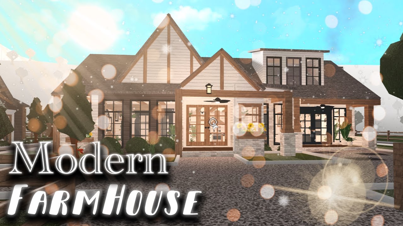 Bloxburg Speedbuild | Modern Farmhouse Ranch (roblox) - YouTube