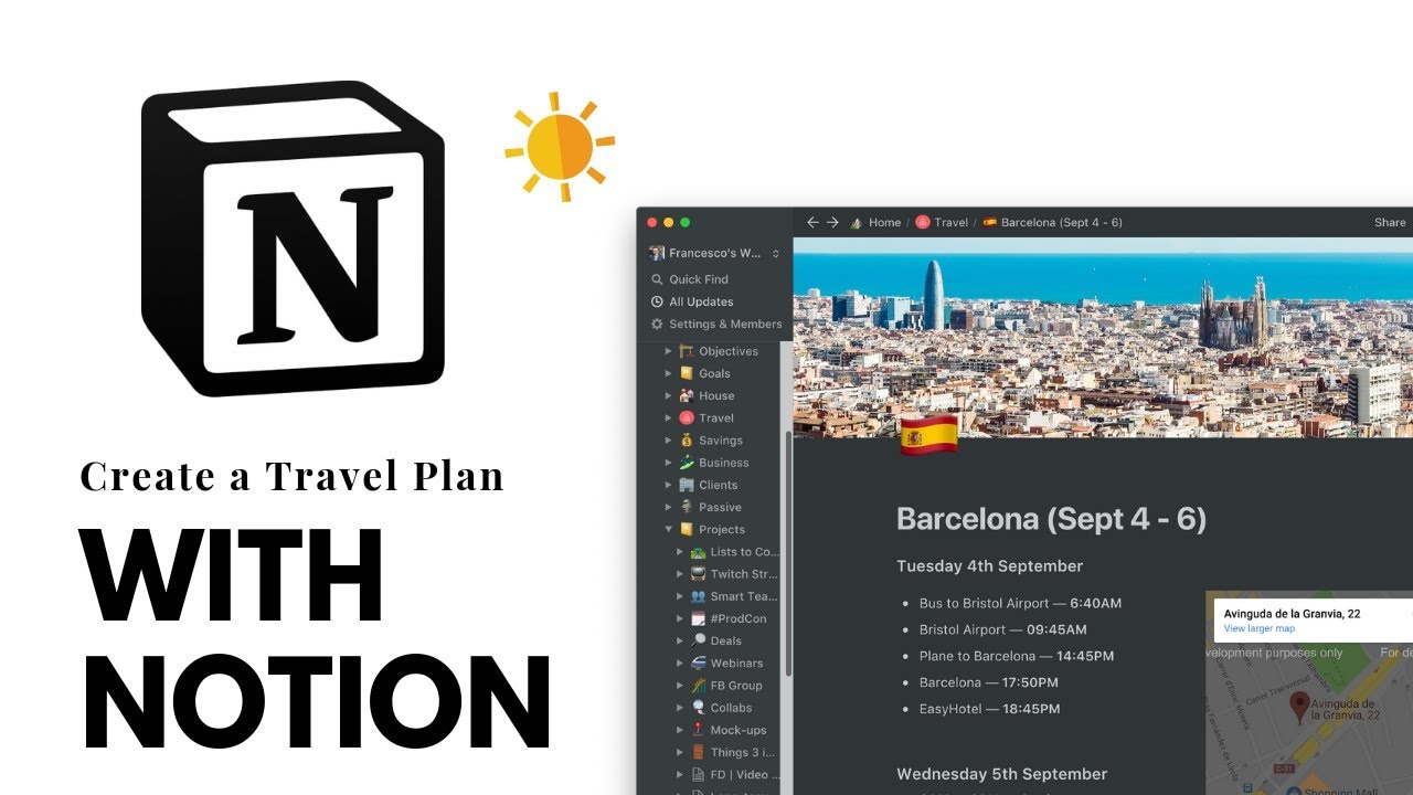 plan a trip with notion ai