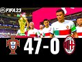 FIFA 23 - PORTUGAL 47-0 AC MILAN  | FIFA WORLD CUP FINAL QATAR 2022 | PS5 GAMEPLAY |
