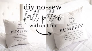 DIY no sew fall pillows Easy DIY fall decor ideas