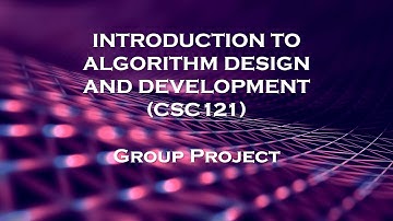 CSC121 RCS1101A GROUP PROJECT