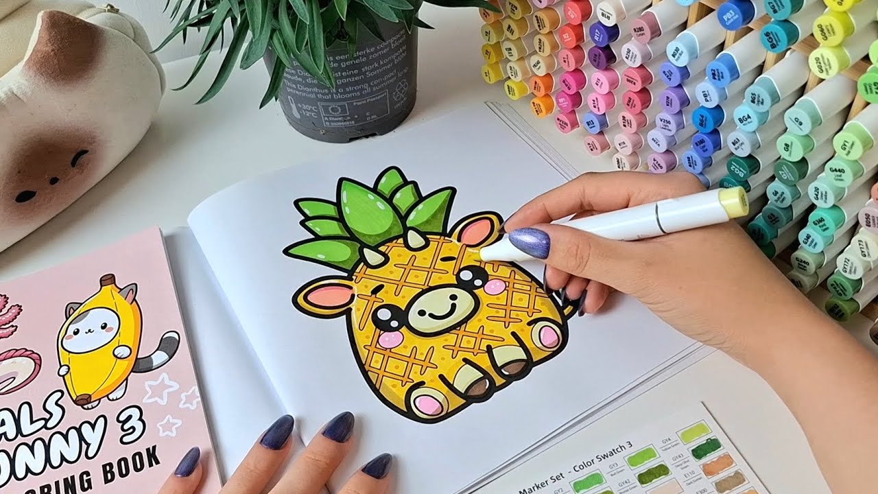 ASMR for Sleep😴 Color With Me using Ohuhu markers🖍